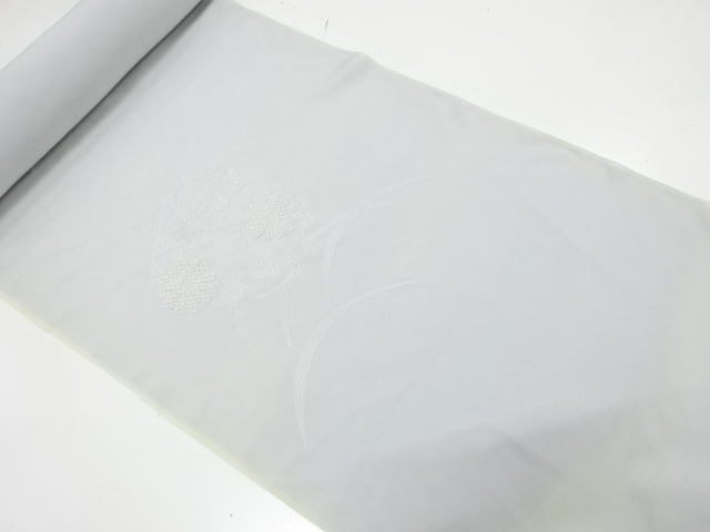 アンティーク　芝草に花丸模様織り出し　羽尺反物